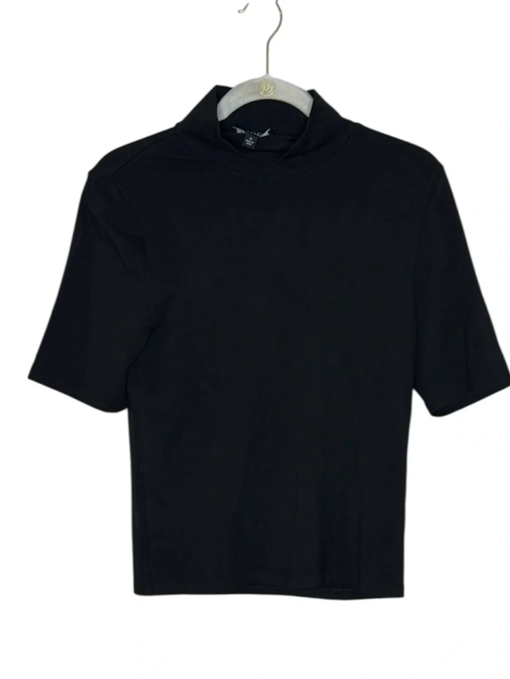 J. Crew Men’s Stretch Cotton Elbow Sleeve Mock neck Tee Shirt NWT Black